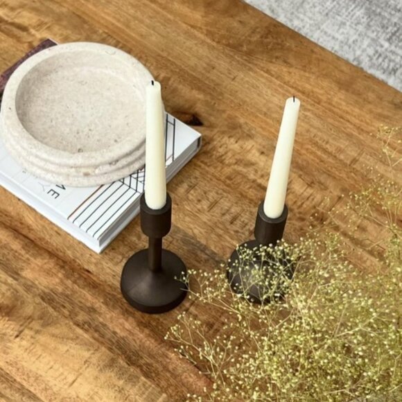 Threshold™ Studio McGee Beige Marble Tray with Matching Mini Bud Vases – Elegan - Picture 10 of 10